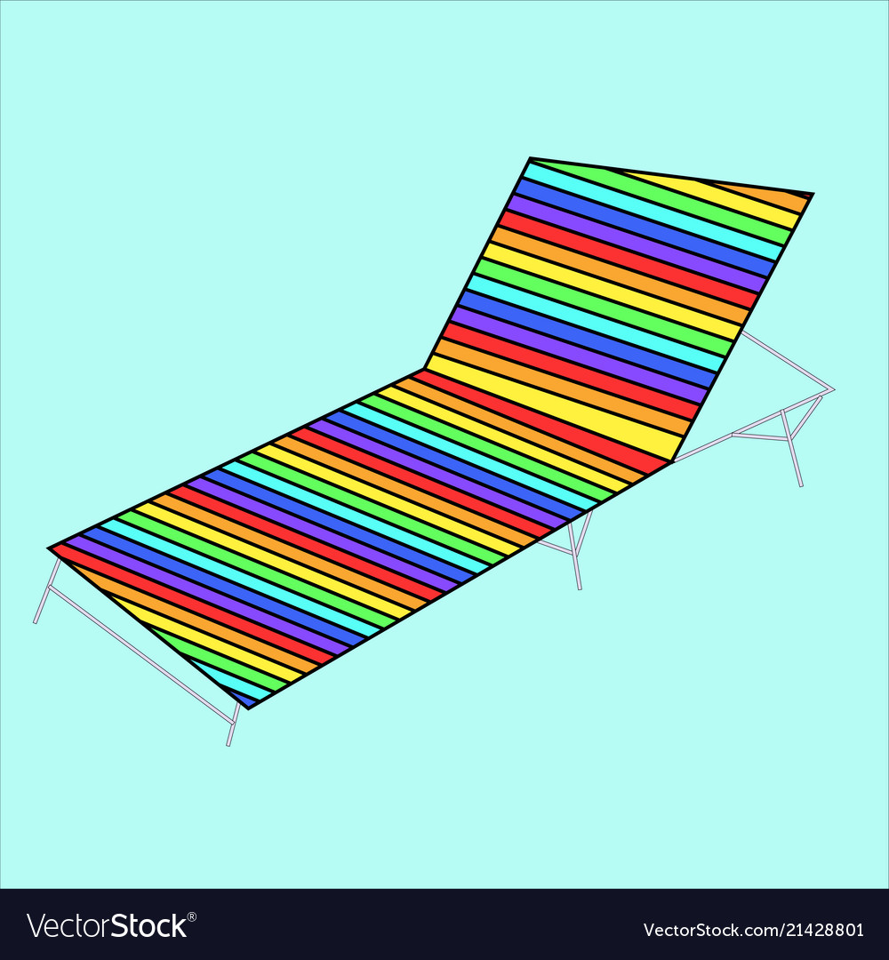 Hammock Chair With Colorful Stripes Reclining Vector Image