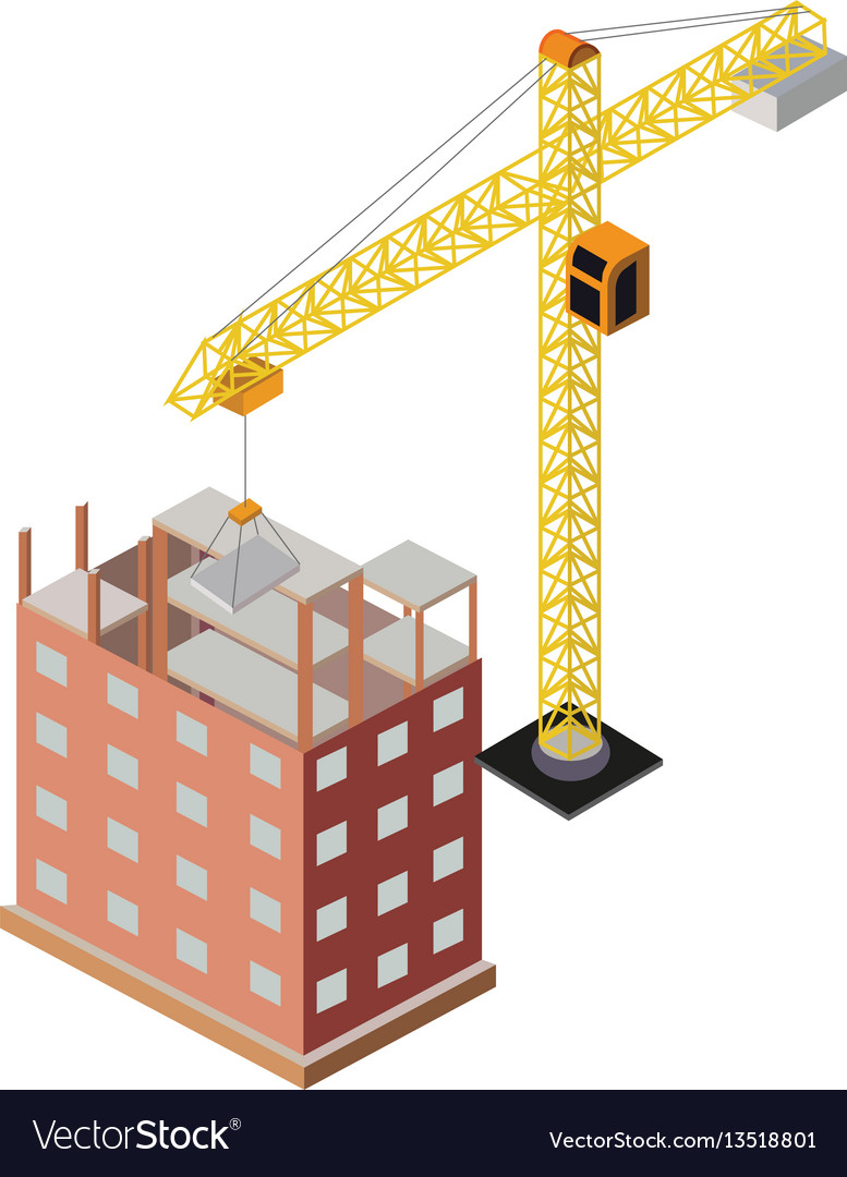 Industrial objects isometrics vector image Industrial objects isometrics