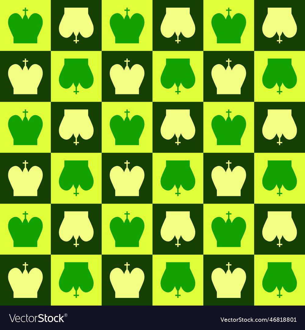 Seamless pattern with chess king endless vector image Seamless pattern with chess king endless