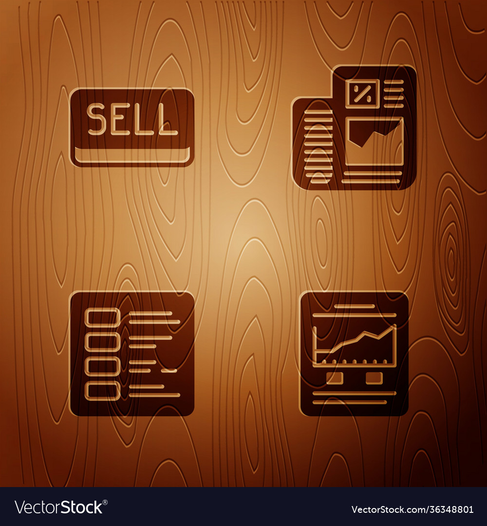 Set website with growth graph sell button
