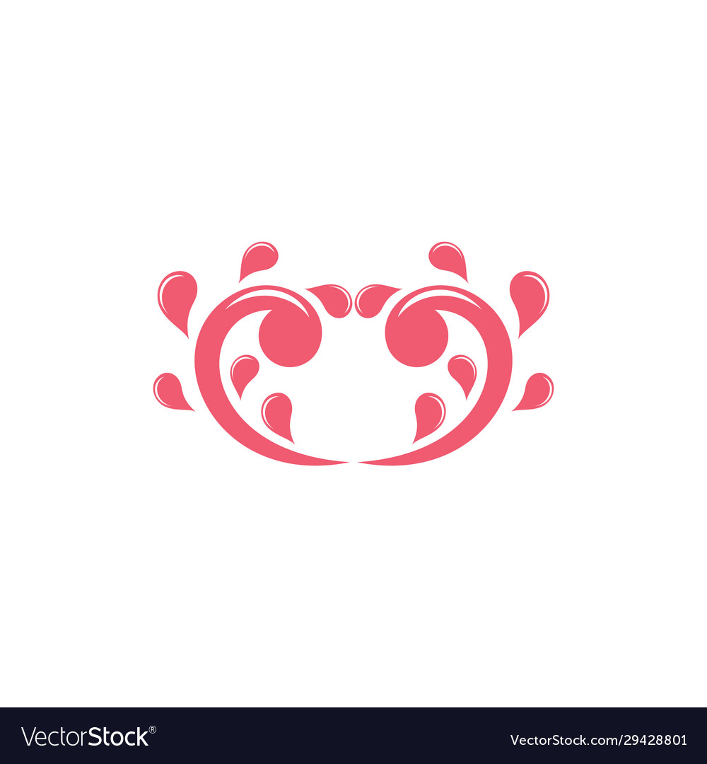 Splash water love logo