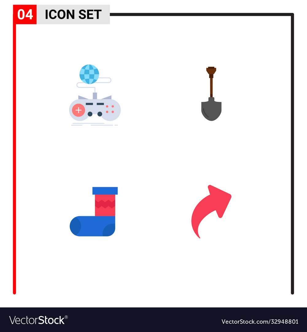 User interface pack 4 basic flat icons game