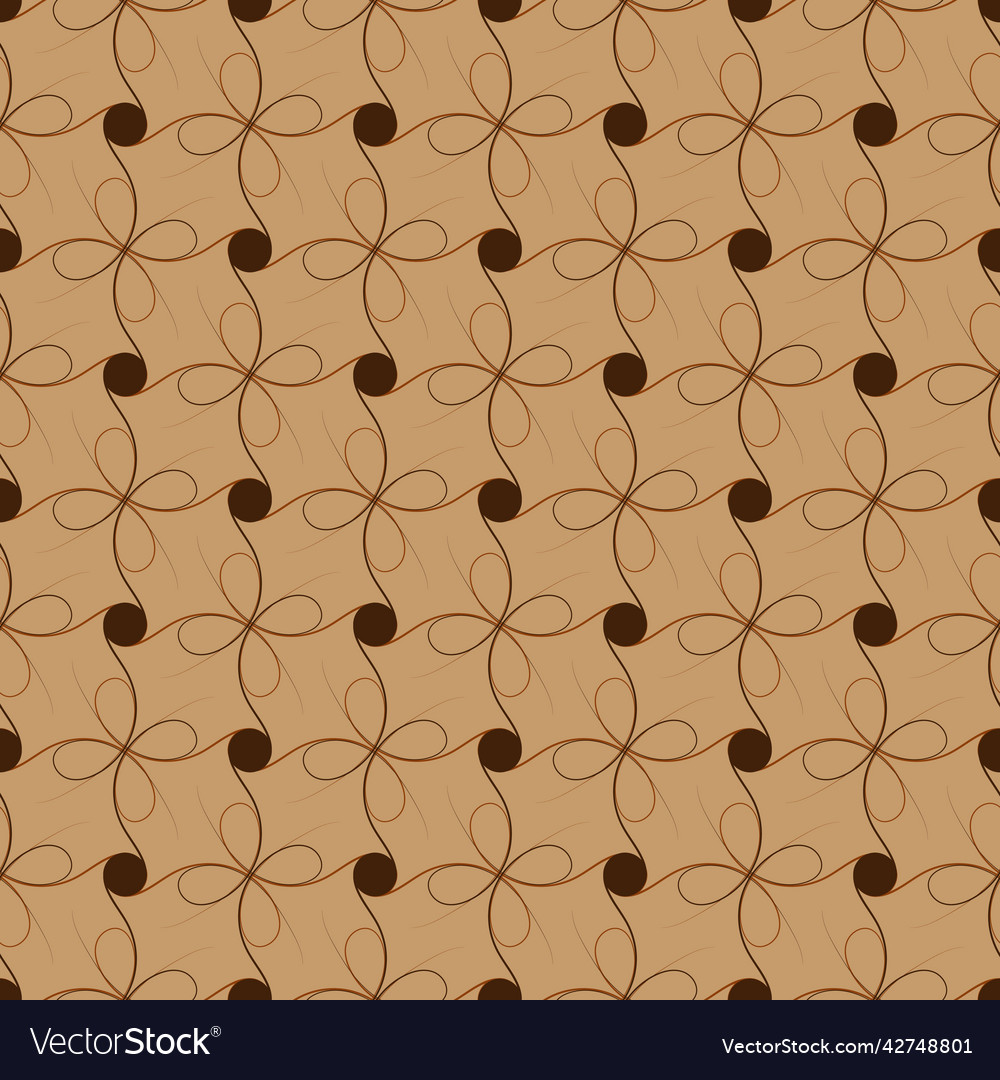 Wave line and polka abstract seamless pattern vector image Wave line and polka abstract seamless pattern