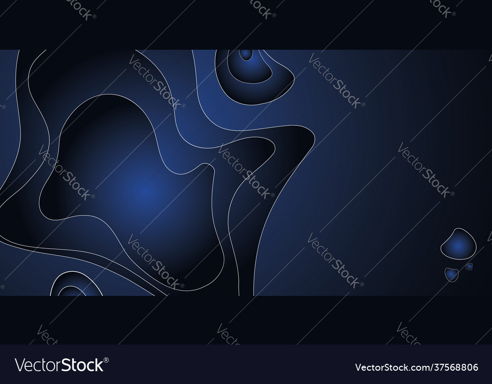 Abstract cut shape on blue backdrop design Vector Image