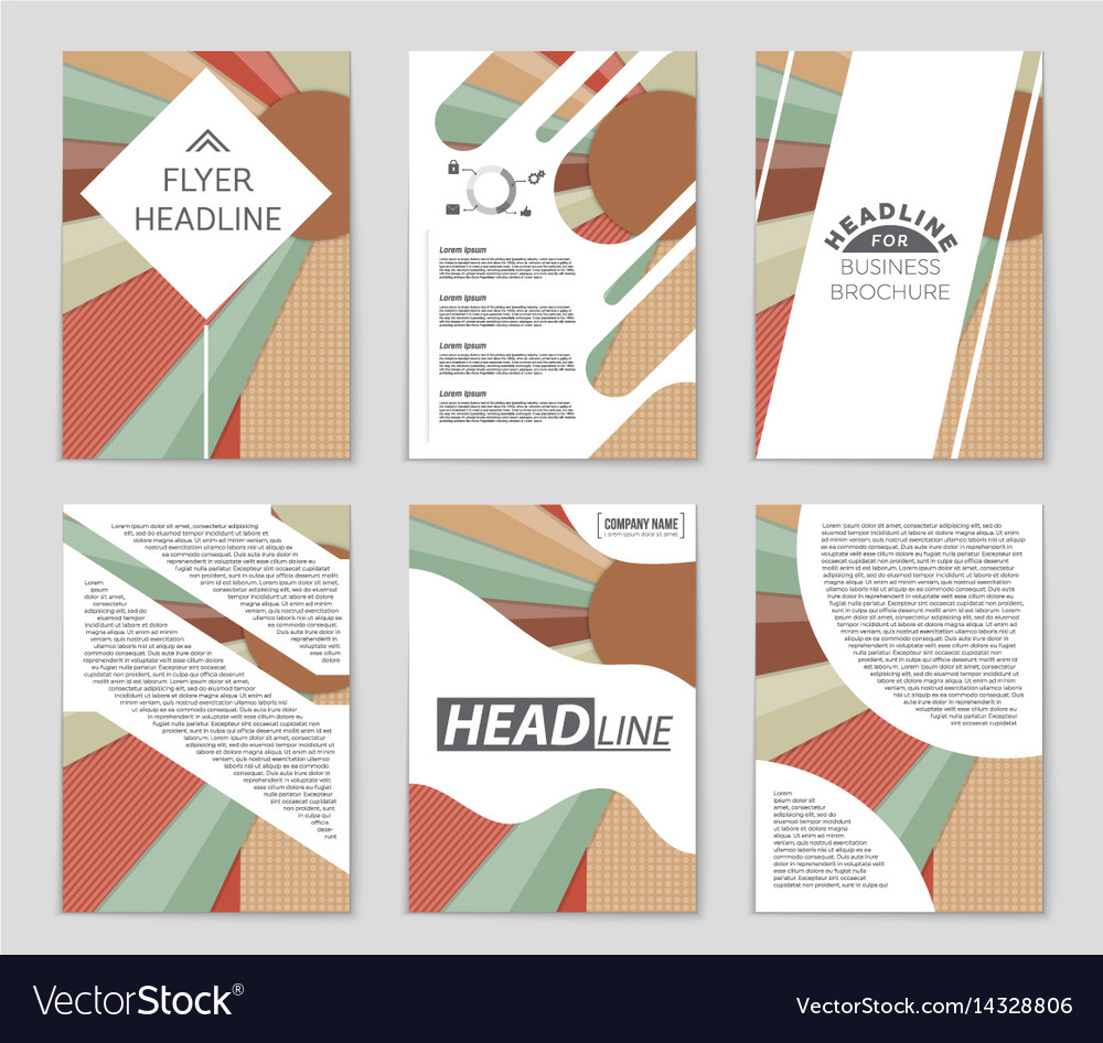 Abstract layout background set for art