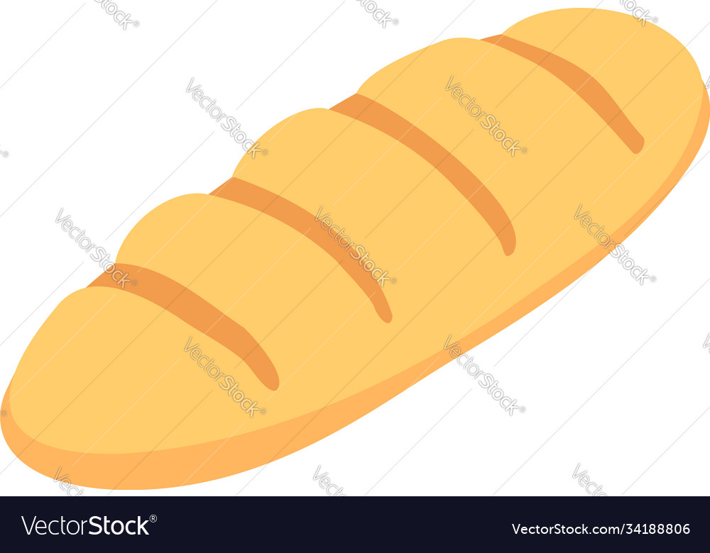 Bakery factory loaf icon isometric style Vector Image