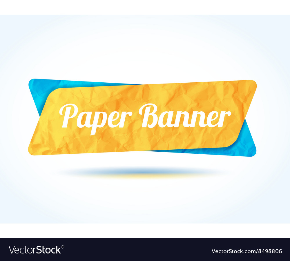 Colorful paper banner background for your text Vector Image