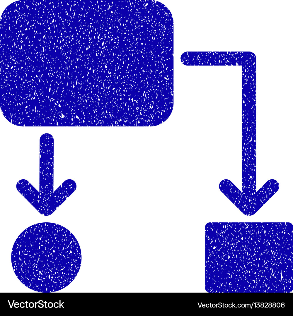 Flow chart icon grunge watermark Royalty Free Vector Image