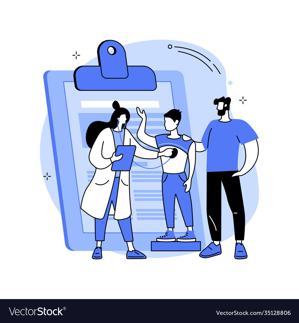 Head to toe physical examination abstract concept Vector Image