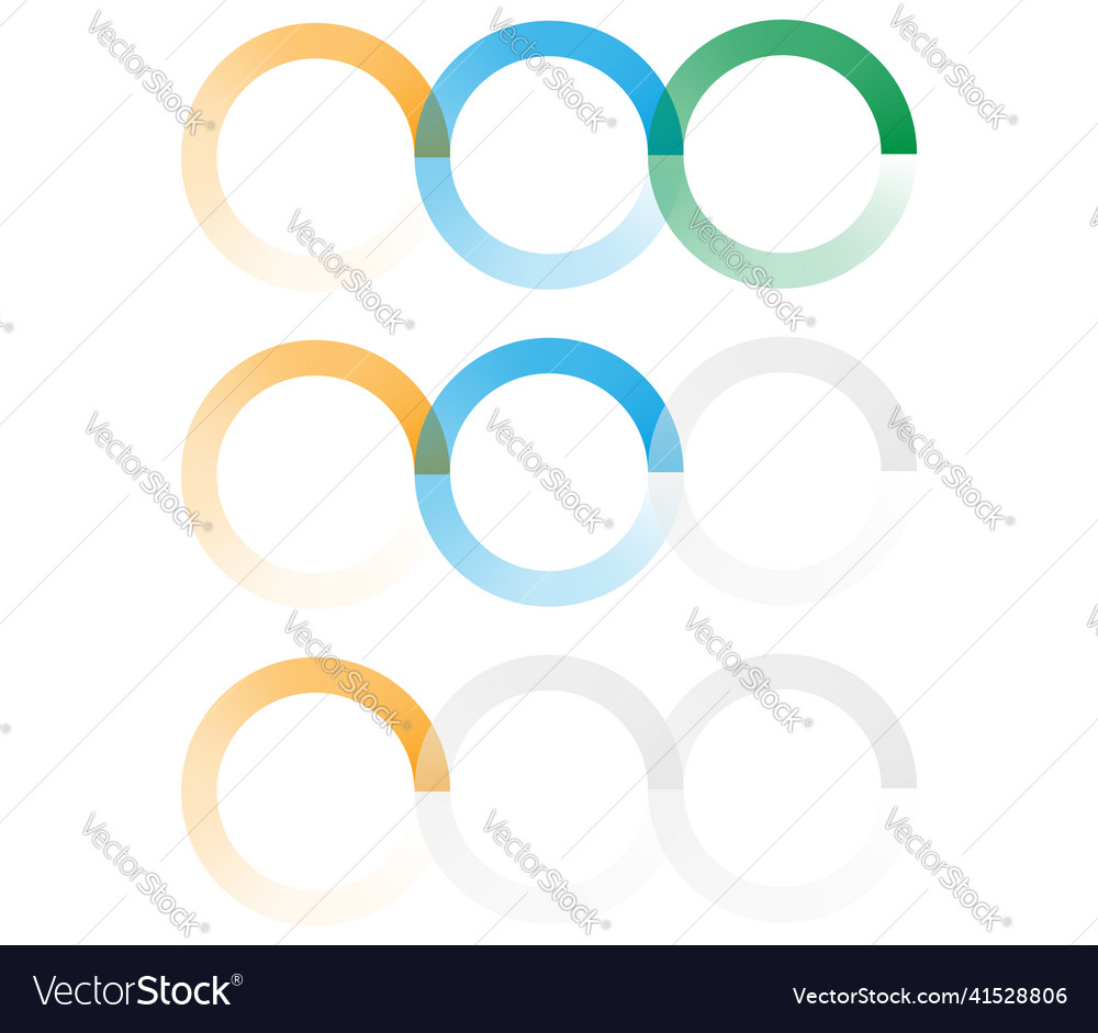 Interlace interconnected intersecting circles Vector Image Interlace interconnected intersecting circles