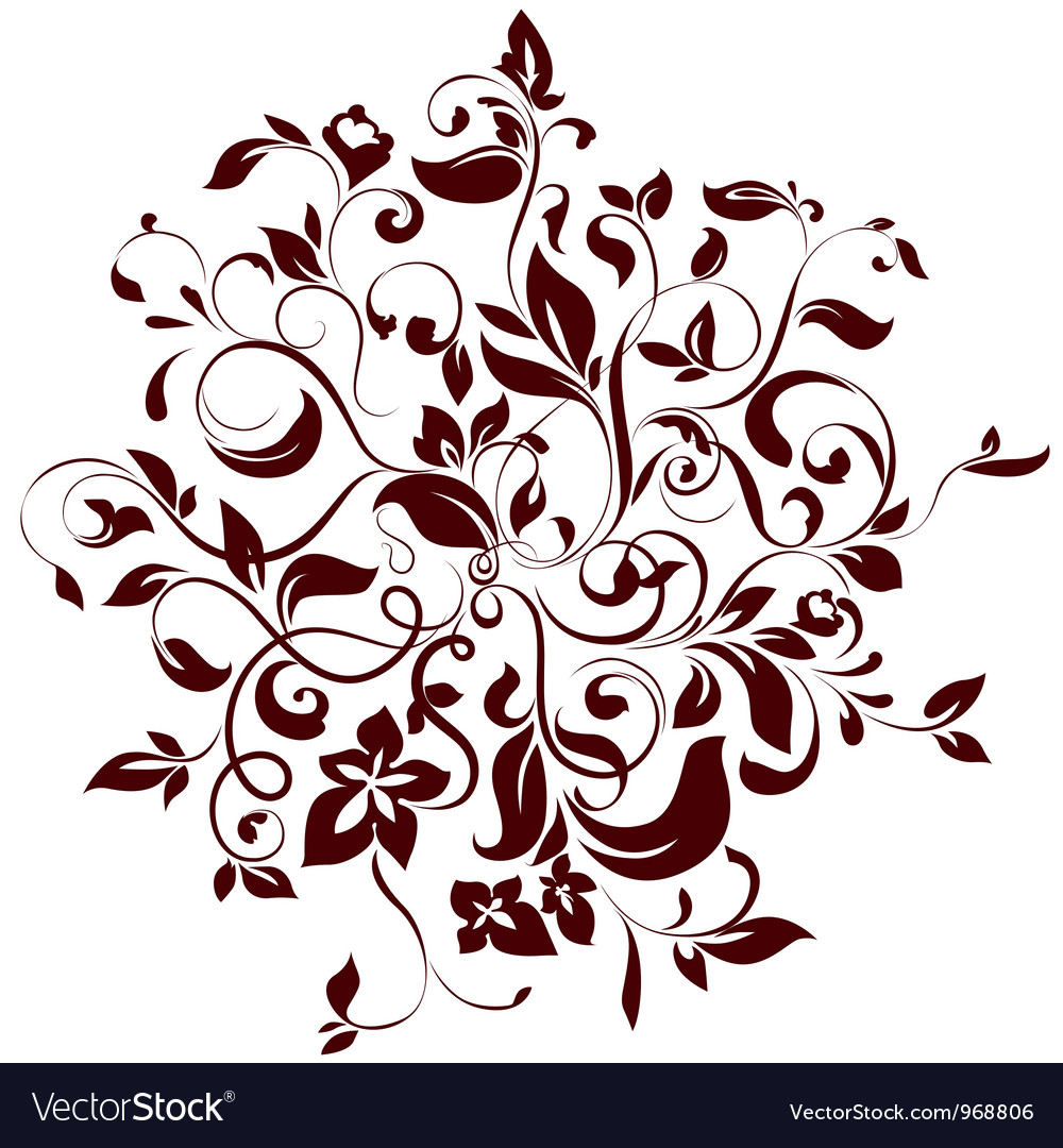 Intricate Swirl Floral Ornament