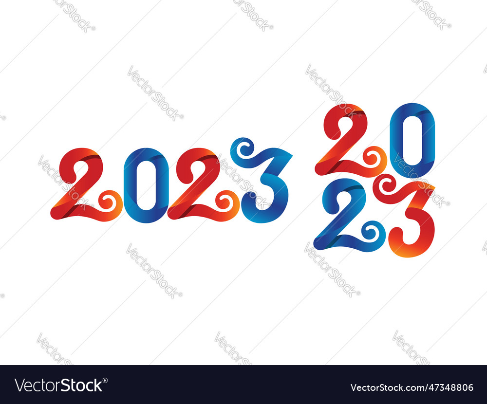 New year 2023 text design