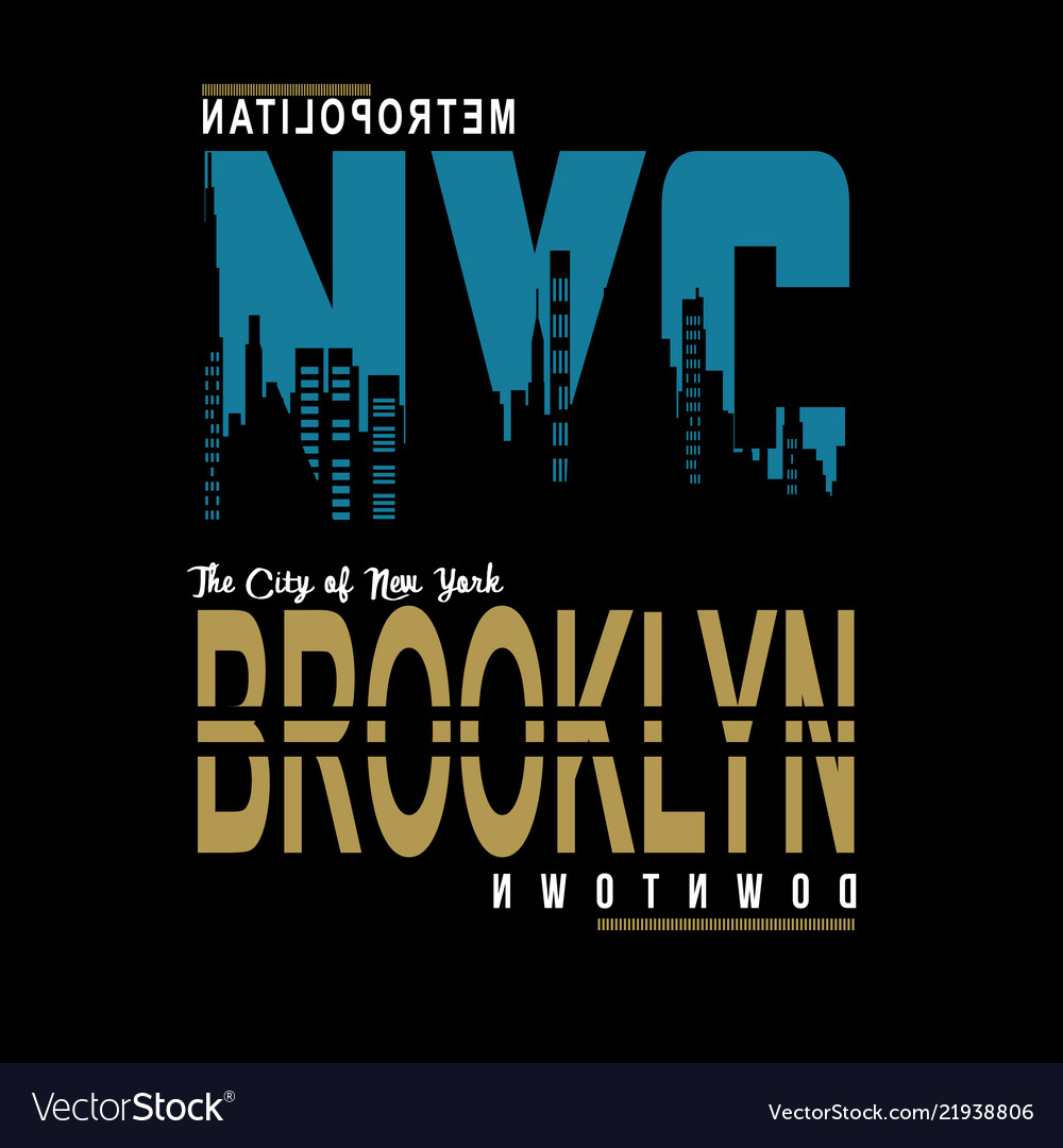New york typography t shirt vector image New york typography t shirt
