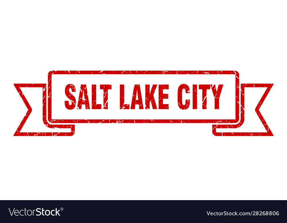 Salt lake city ribbon red grunge