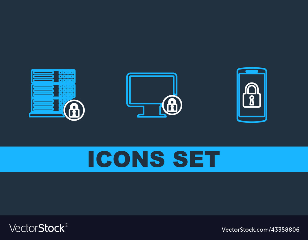 Set line smartphone with lock server security