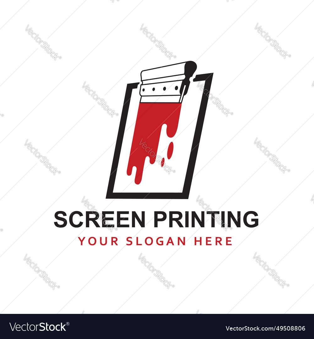 Silk screen printing icon Royalty Free Vector Image