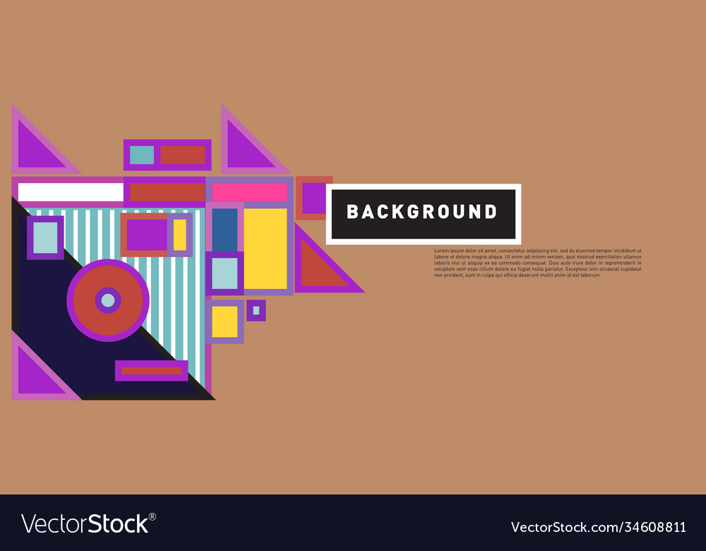 Abstract colorful rectangle background for banner Vector Image Abstract colorful rectangle background for banner