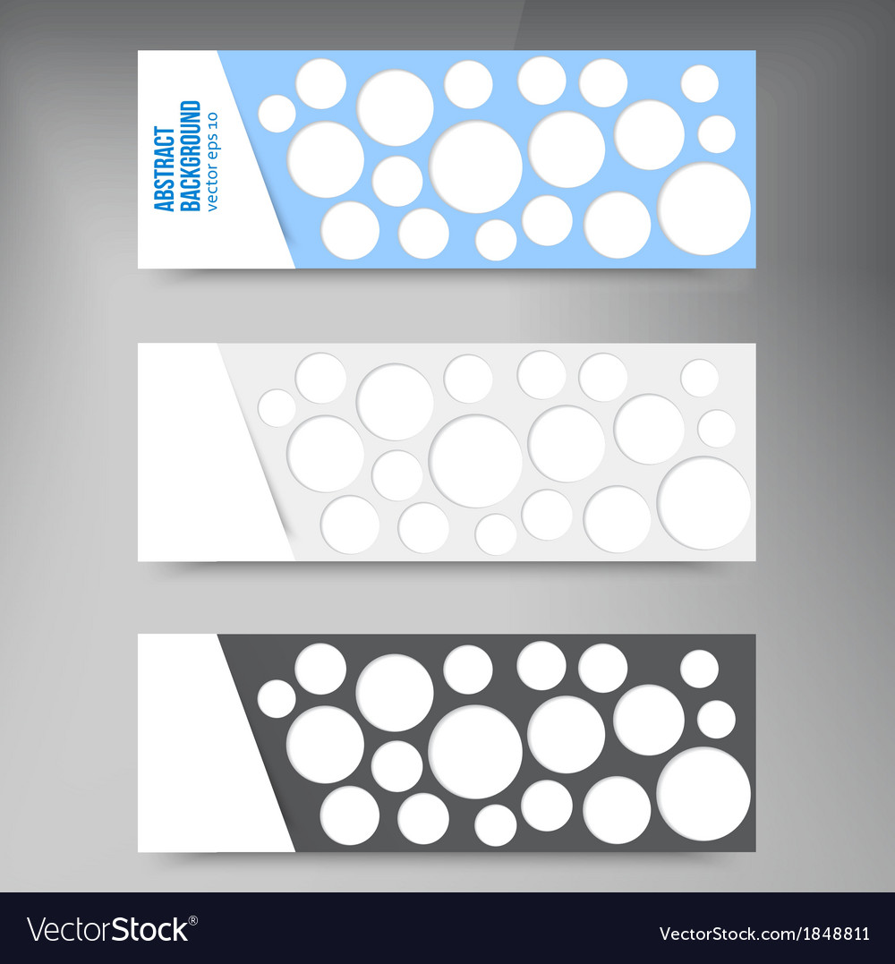 Background banner circles set color shadow