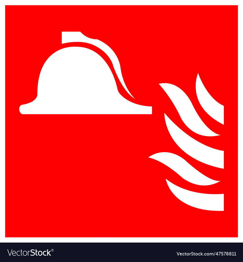 Collection of fire fighting equipment symbol sign Vector Image