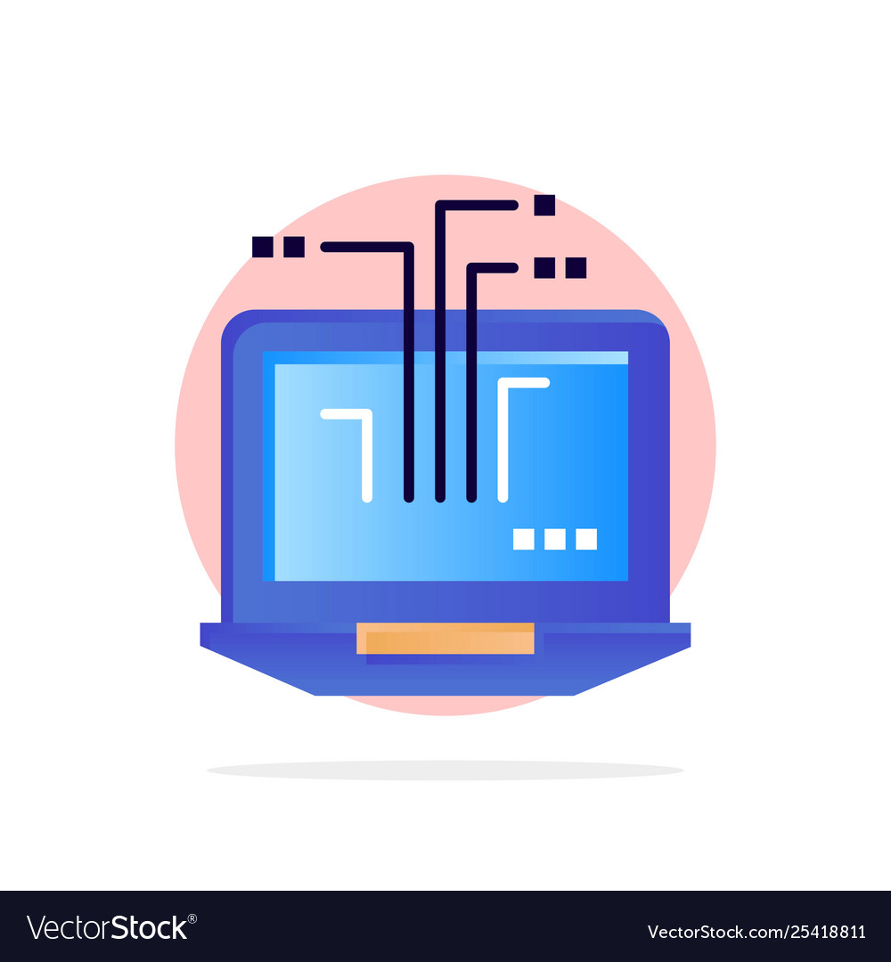 Computer network laptop hardware abstract circle vector image Computer network laptop hardware abstract circle
