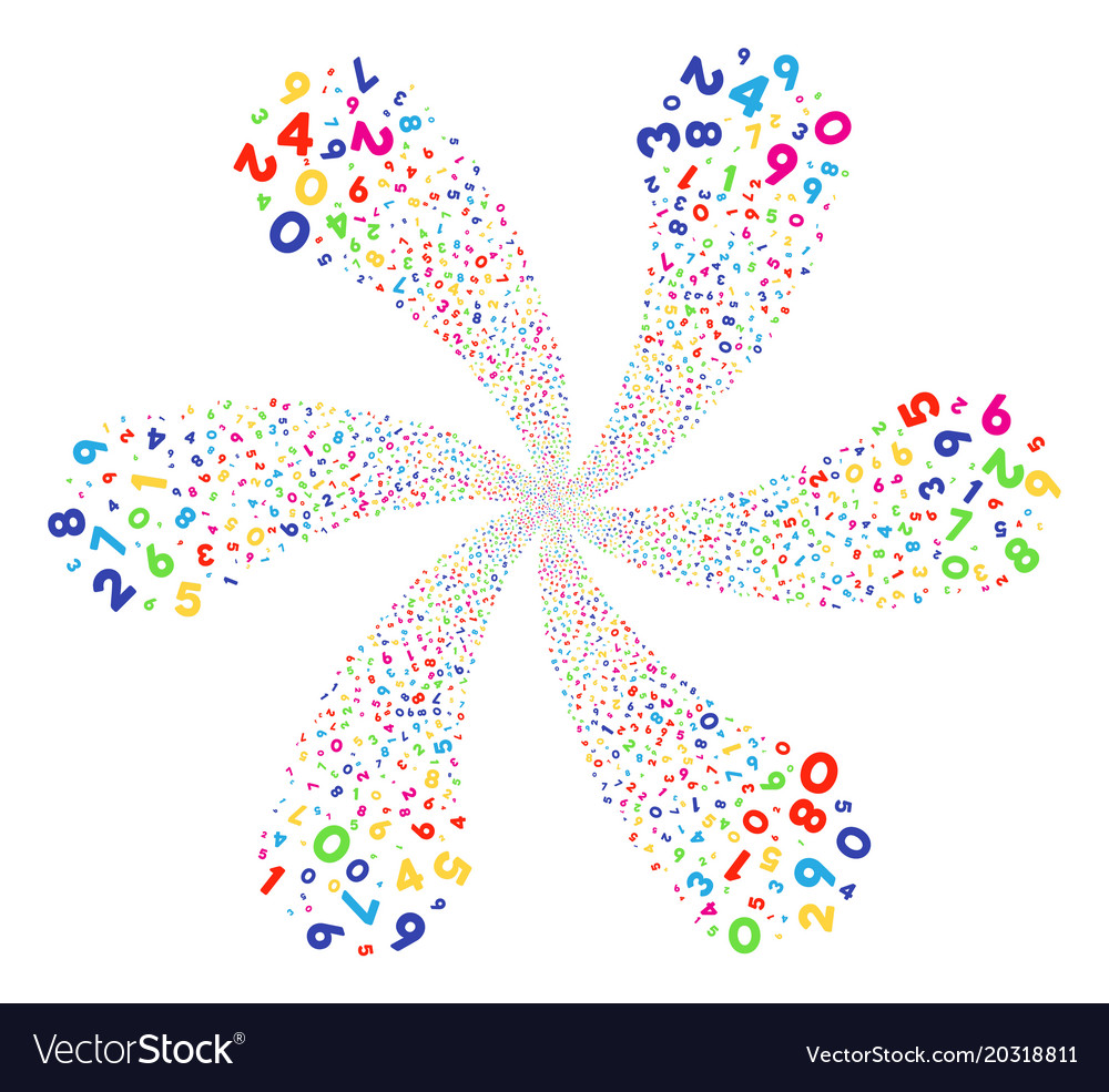 Digits curl flower shape