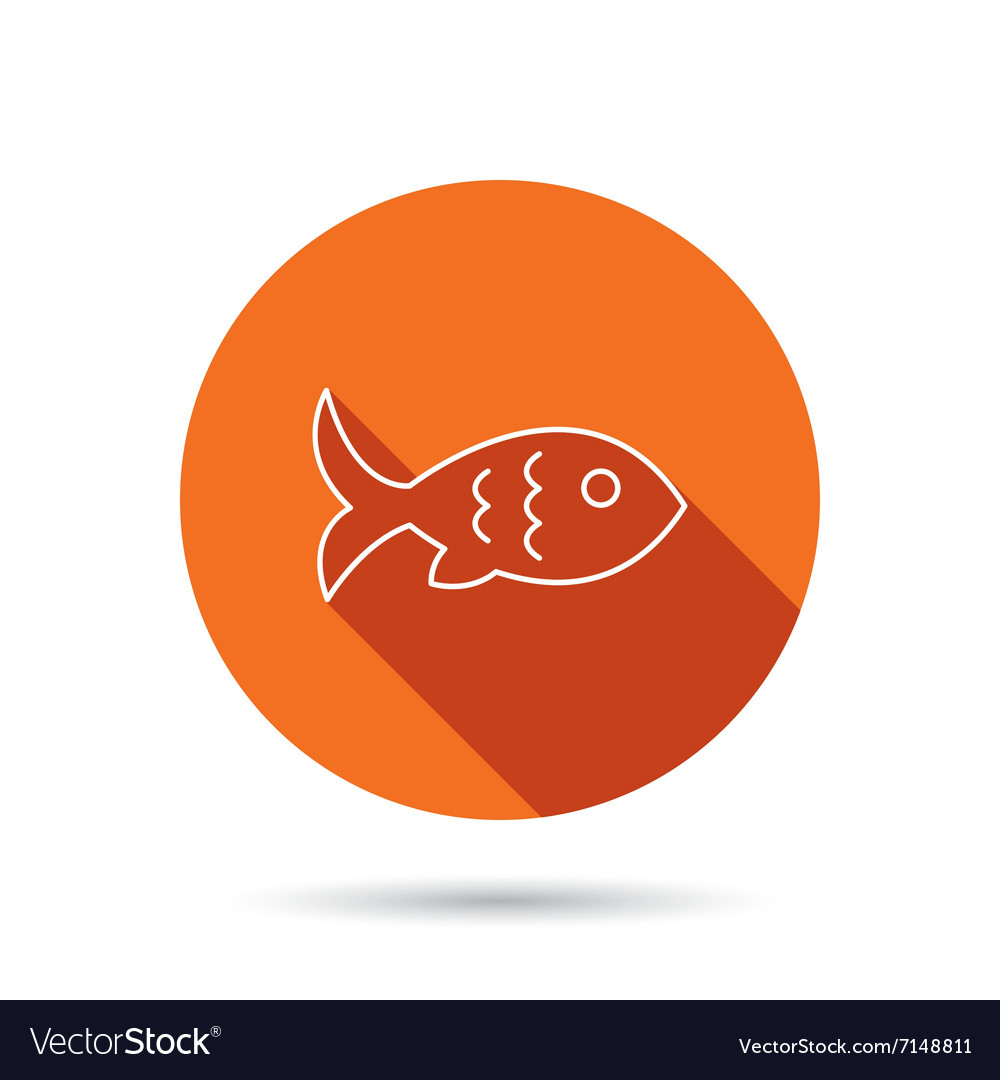 Fish icon seafood sign vegetarian food symbol