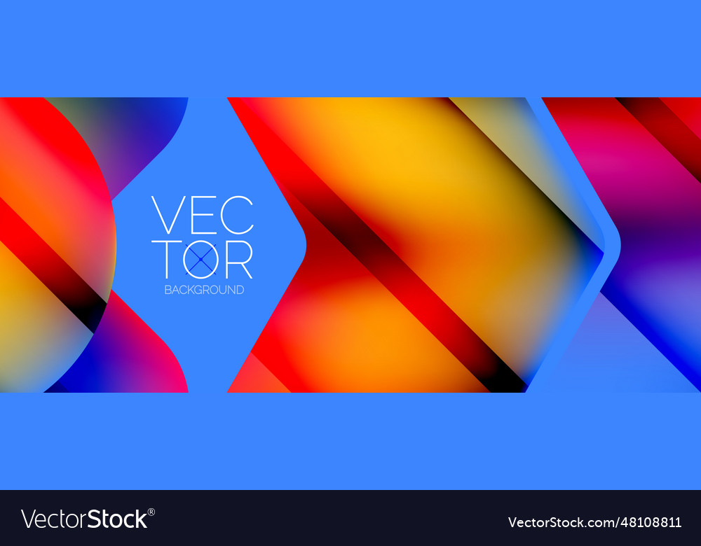 Fluid gradient arrow geometric minimal background vector image Fluid gradient arrow geometric minimal background