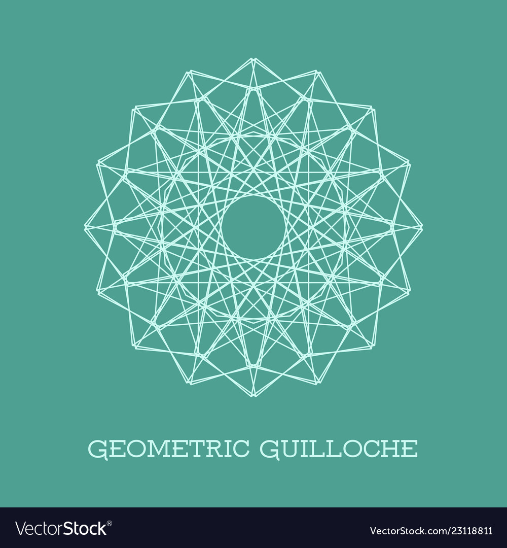 Geometric guilloche rosette