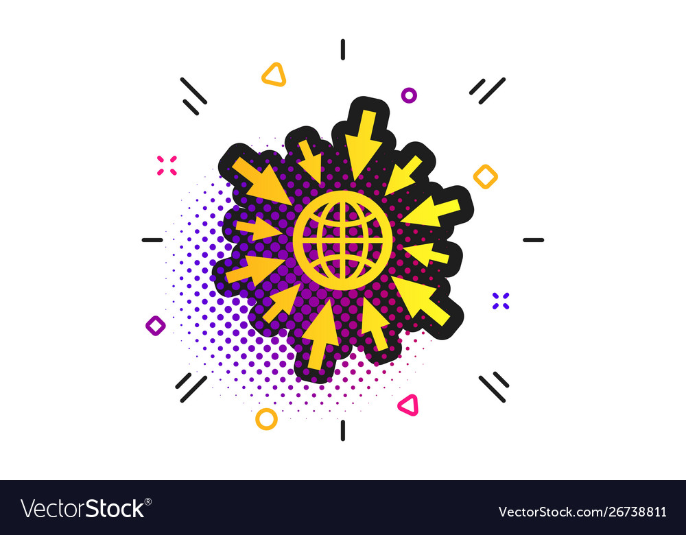 Go to web icon globe with mouse cursors Vector Image Go to web icon globe with mouse cursors