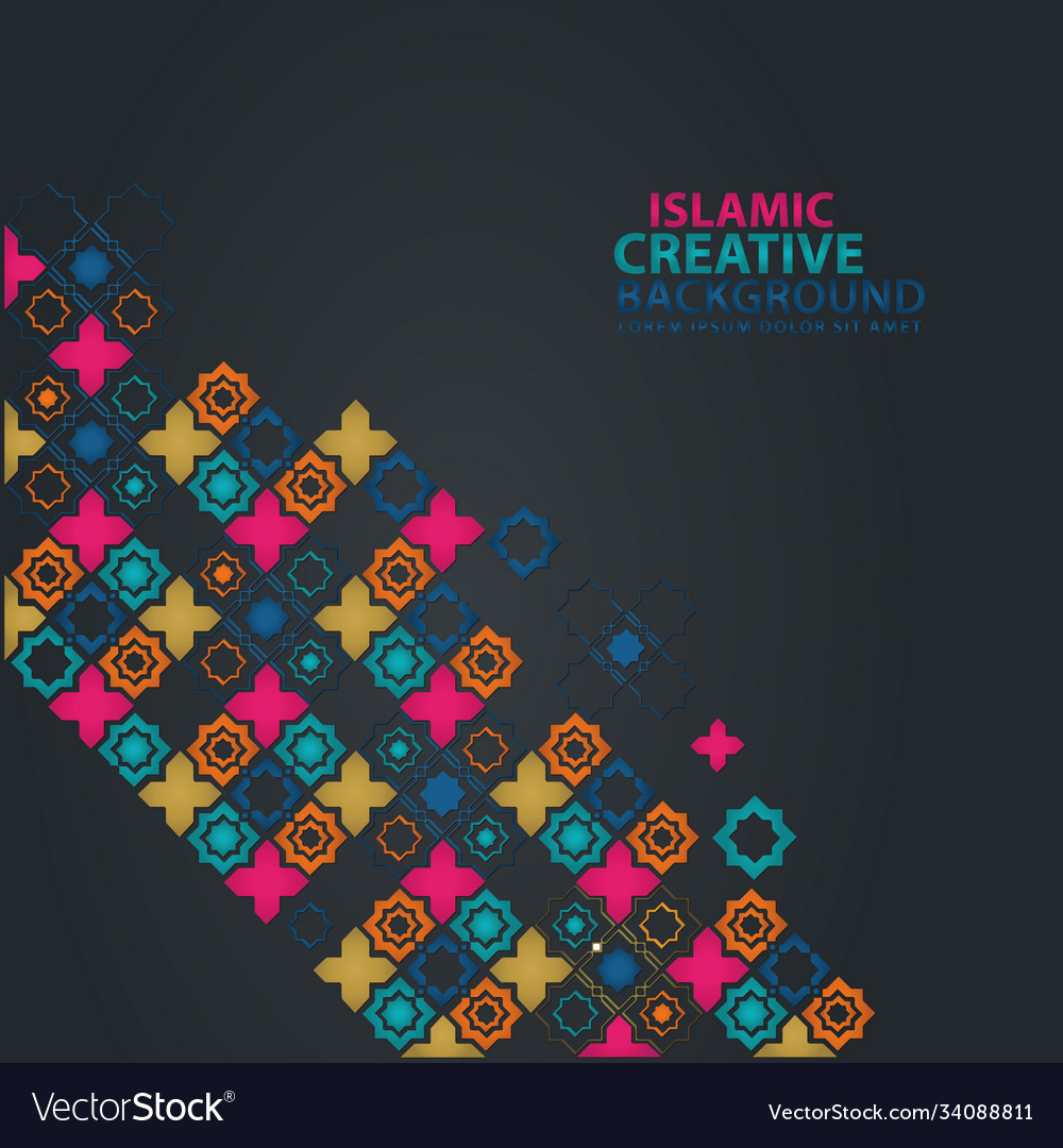 Islamic design greeting card background template