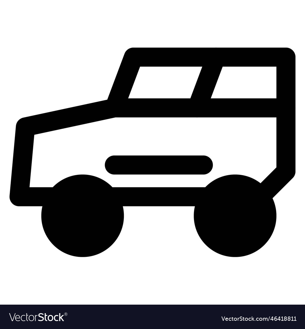 Large-tired flexible off-road vehicle Royalty Free Vector