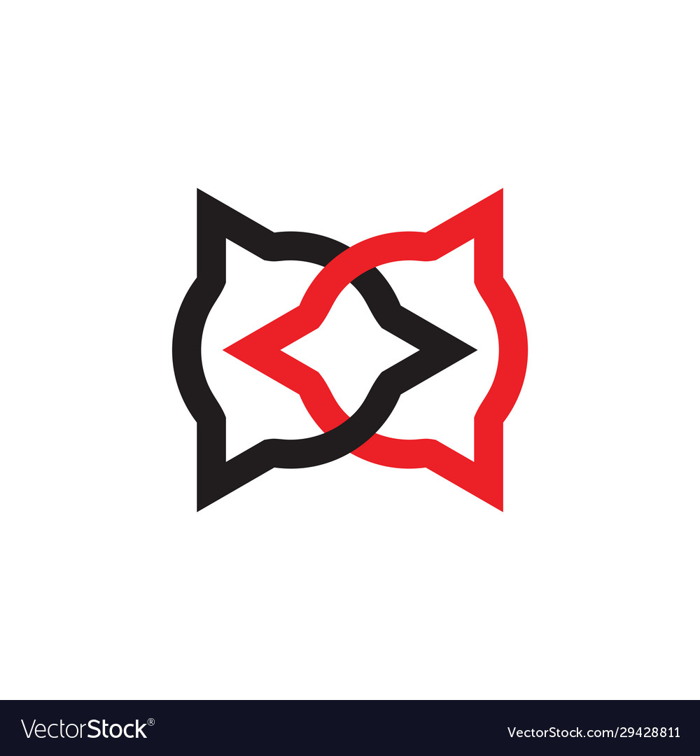 Linked circle triangle object colorful logo