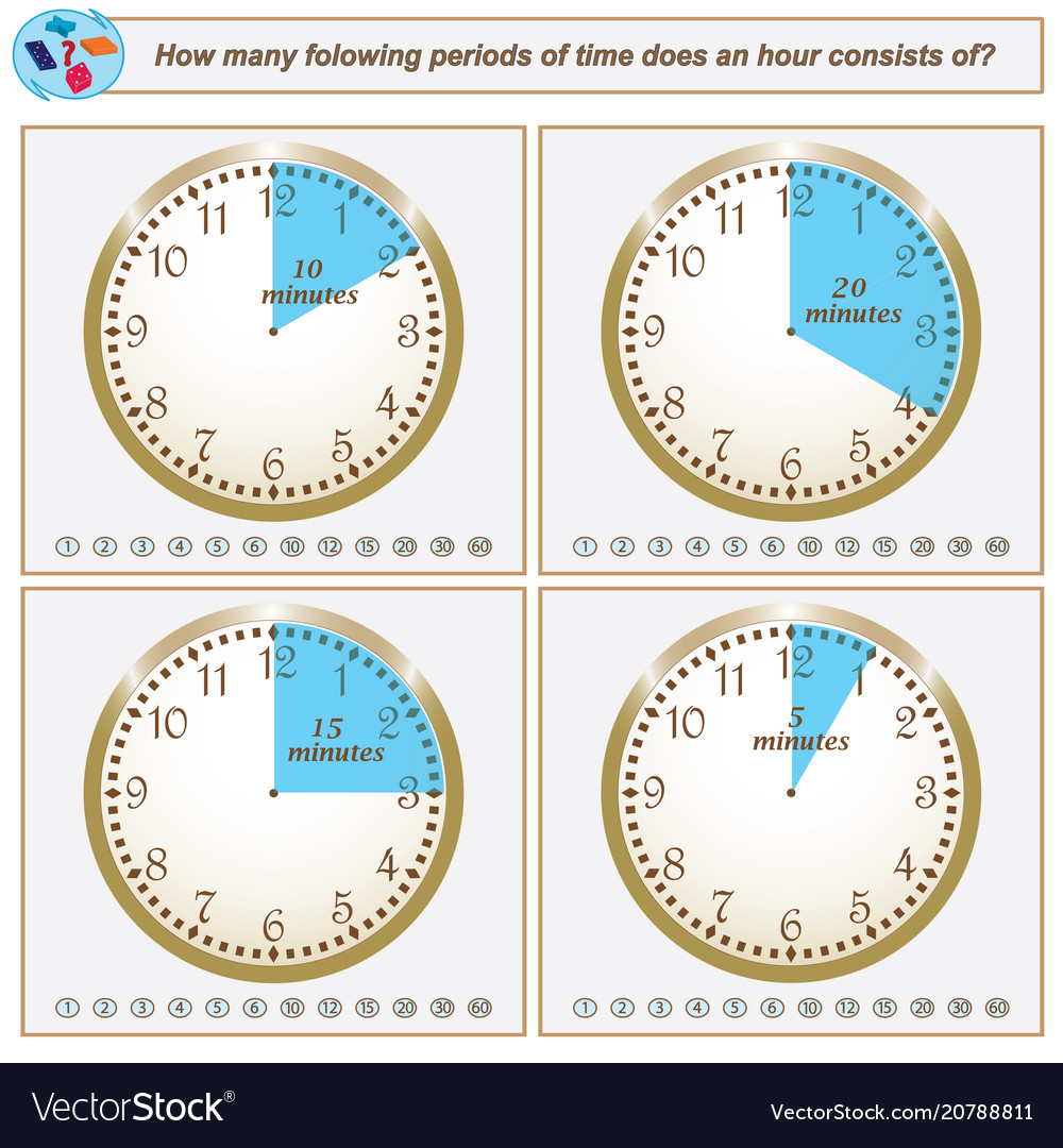 Logical task how many flowing periods of time vector image Logical task how many flowing periods of time