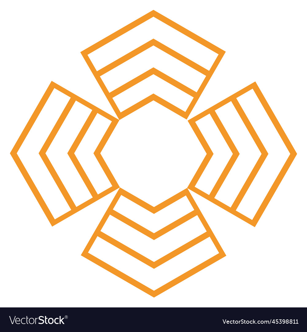 Modern geometric hexagonal shape design Vector Image Modern geometric hexagonal shape design