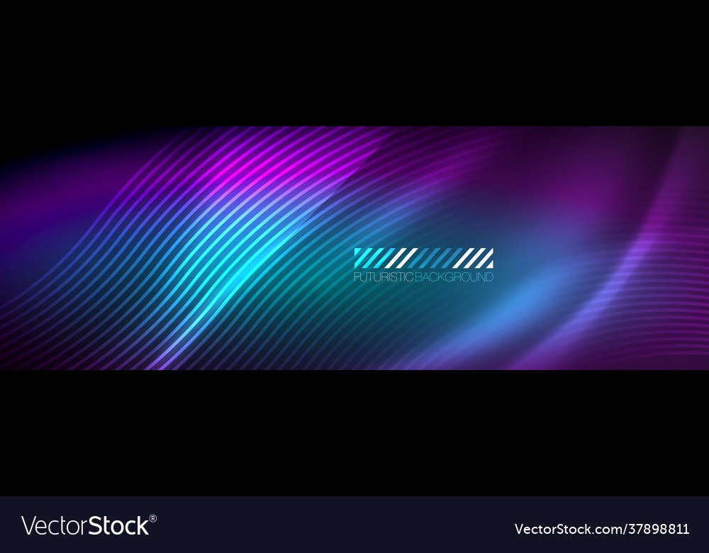 Neon dynamic beams abstract wallpaper Royalty Free Vector