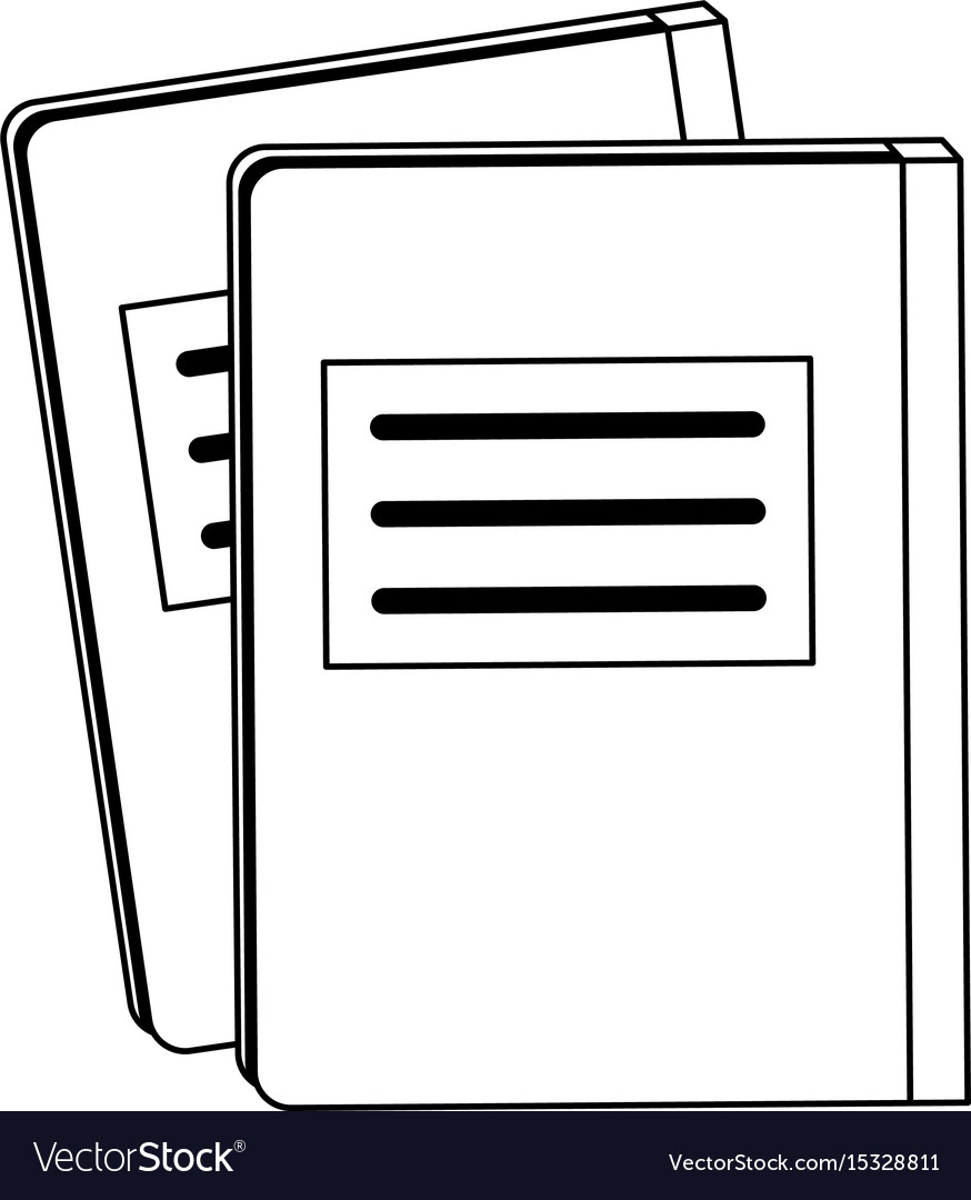 Notebook with page marker icon image