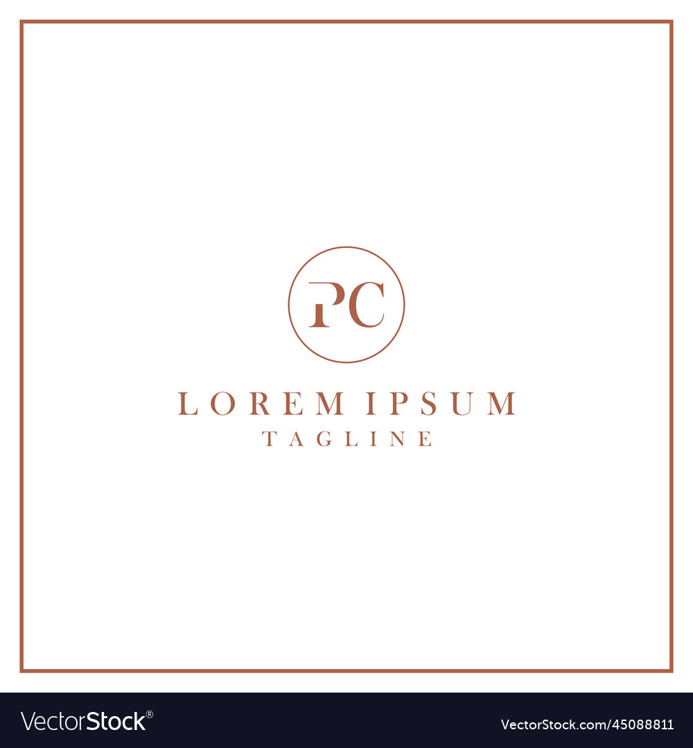 Pc circle logo Royalty Free Vector Image - VectorStock