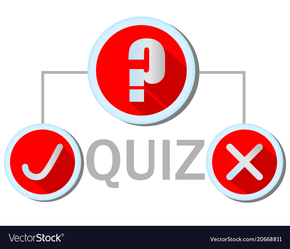 Quiz emblem in flat design with question mark icon