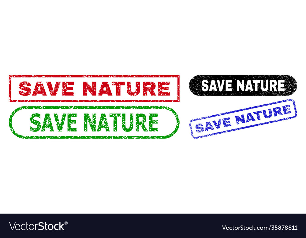 Save nature rectangle seals using distress style