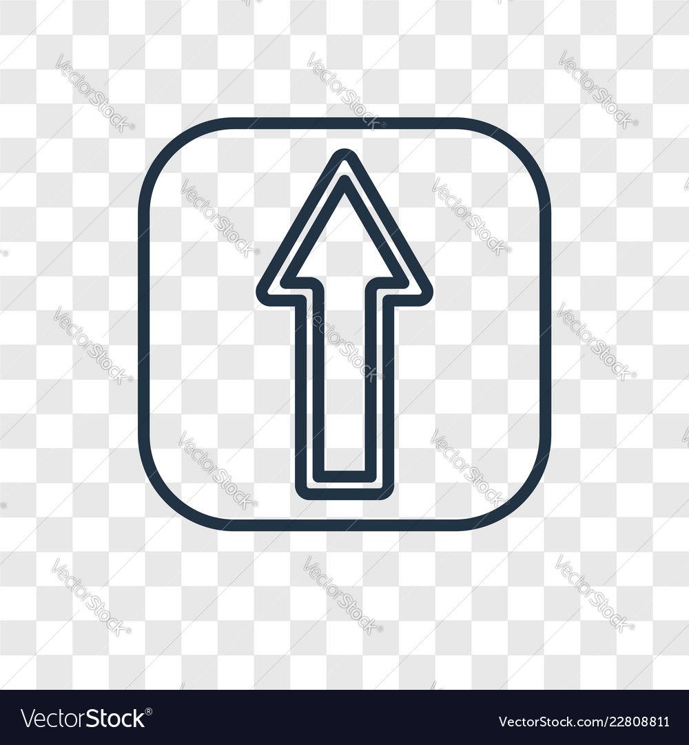 Up arrow concept linear icon isolated