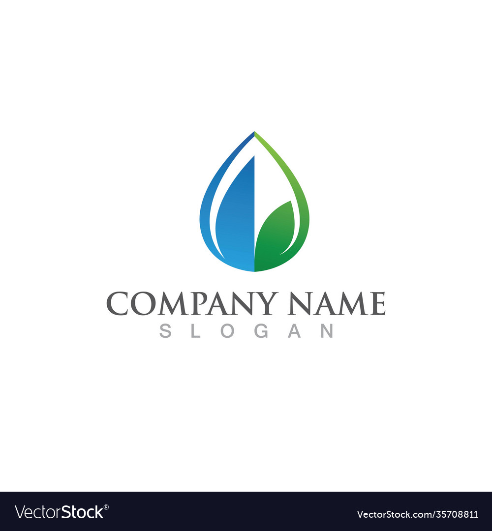 Water drop logo template Royalty Free Vector Image