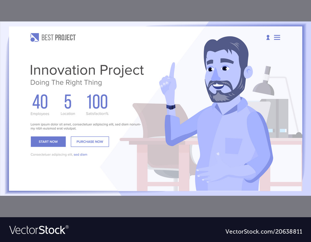 Website design template business interface vector image Website design template business interface