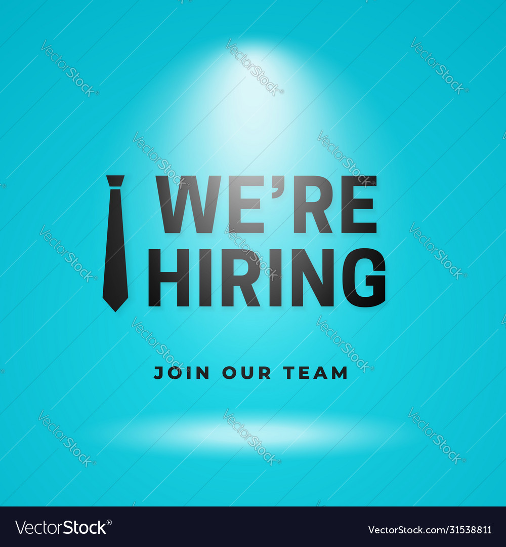 Were hiring join our business team simple poster Vector Image