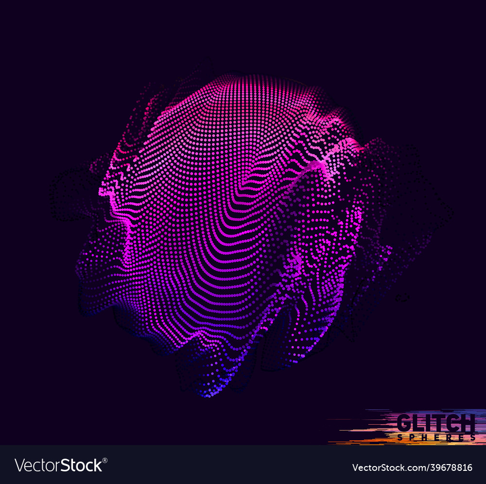 Abstract colorful mesh on dark background vector image Abstract colorful mesh on dark background