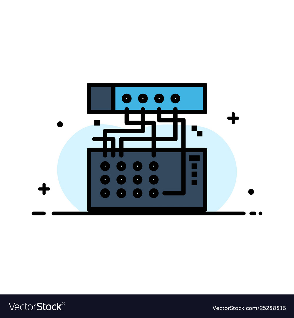Analog connection device module sound business vector image Analog connection device module sound business
