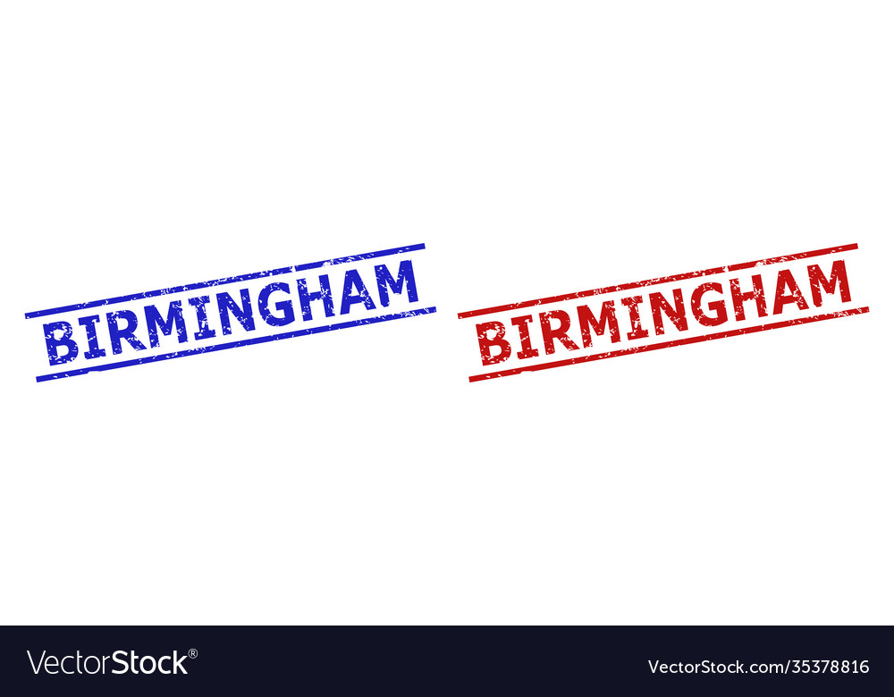 Birmingham stamps with unclean style and parallel Vector Image