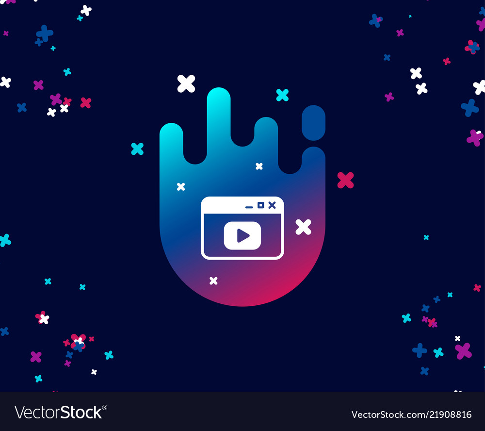 Browser window simple icon video content sign