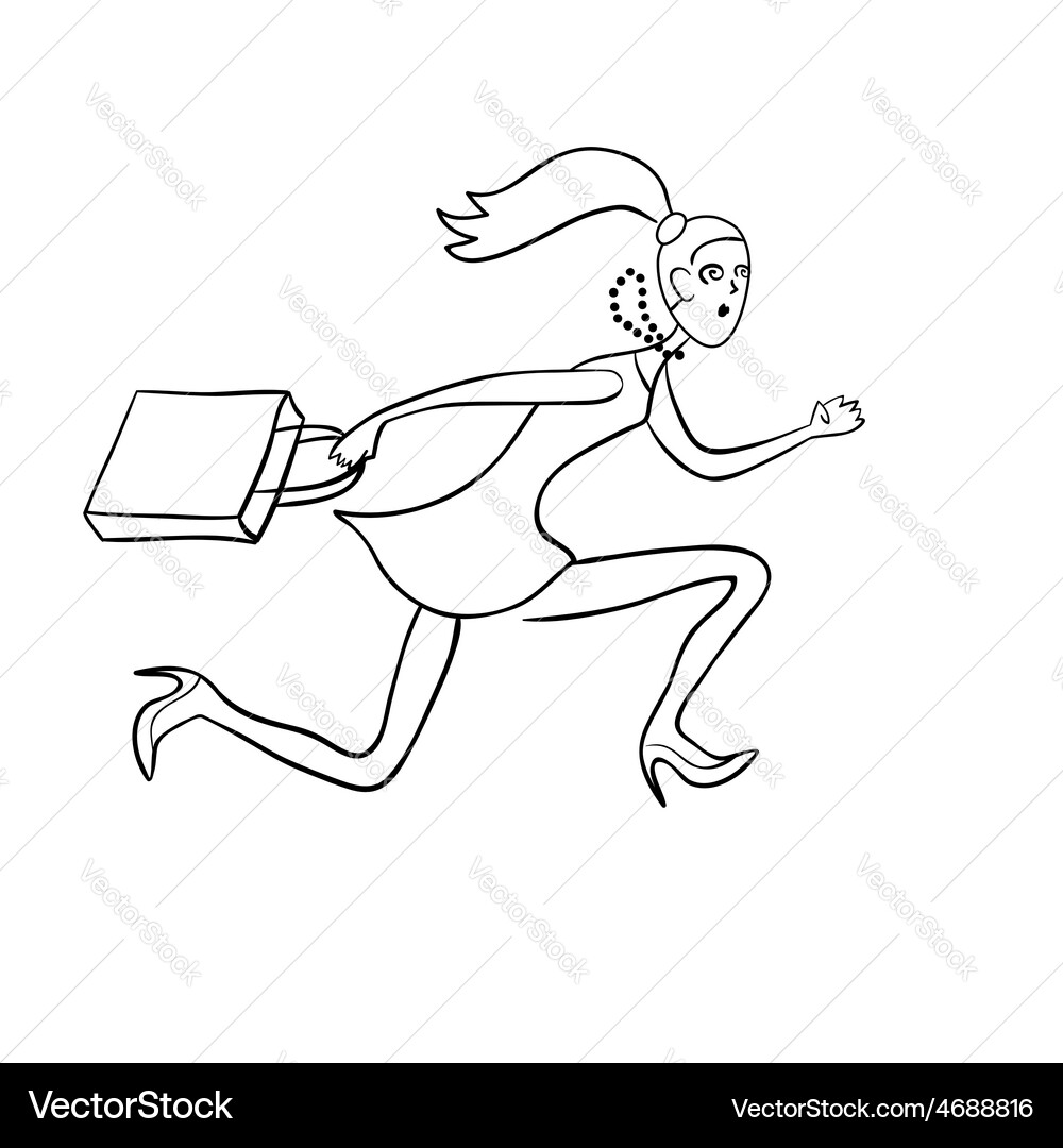 crazy running girl