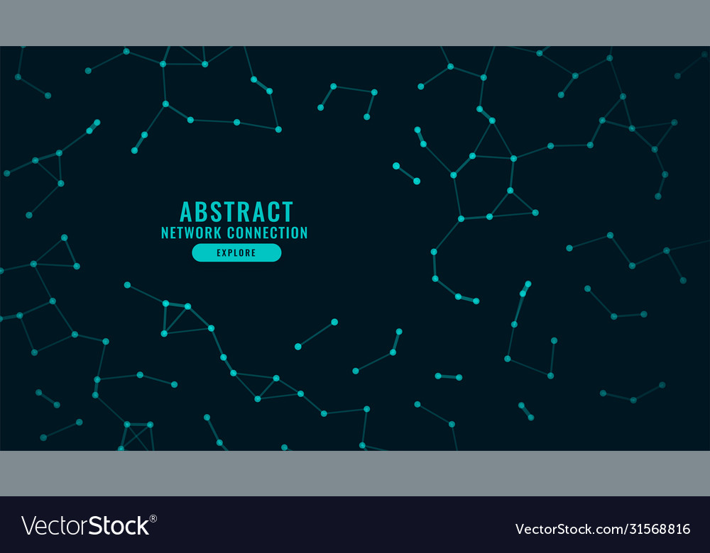 Digital technology network connection low poly