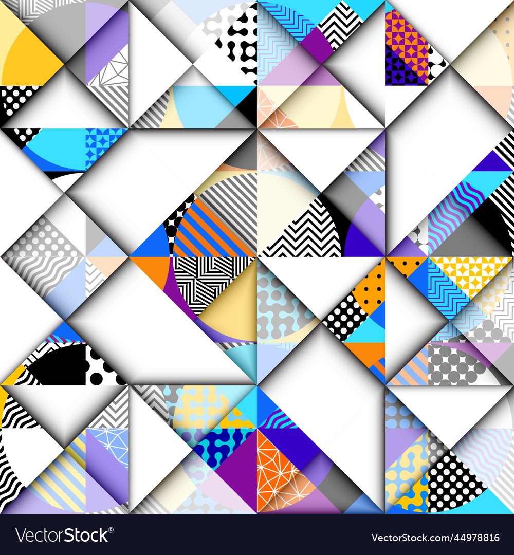 Geometric abstract pattern intersection style Vector Image